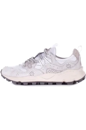Flower Mountain Sko, Dame, Hvid, 43 EU, Suede, Suede Logo Sneakers Gummisål