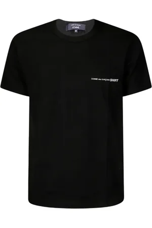 Comme des Garçons Top, Herre, Sort, M, Bomuld, Logo Print Bomuld T-shirt