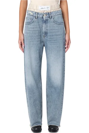 ERIKA CAVALLINI Jeans, Dame, Blå, M, Uld, Palazzo Jeans til Stilfulde Looks