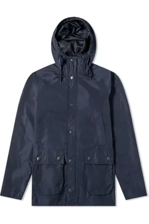 Barbour Jakke, Herre, Blå, 2XS, Polyester, Letvægts Hooded Bedale Japan Collection Jakke