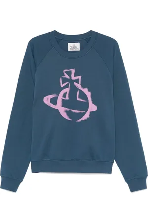 Vivienne Westwood Sweathshirts & Hoodies, Herre, Blå, XS, Indigo Crew Neck Sweater