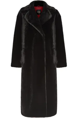 CESARE GASPARI Frakke, Dame, Sort, M, Faux Fur, Luksuriøs Faux Fur Frakke Freya - Sort