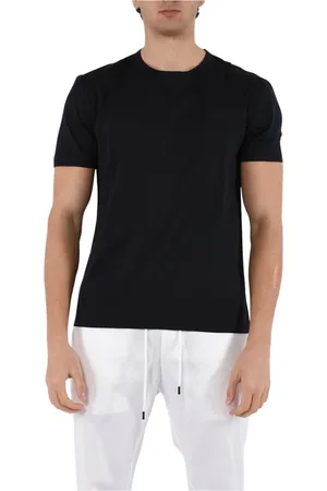 Dondup Top, Herre, Blå, L, Bomuld, Jersey T-shirt med slim fit