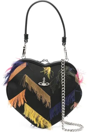 Vivienne Westwood Taske, Dame, Flerfarvet, ONE SIZE, Uld, Multifarvet Skuldertaske med Kiss-Lock
