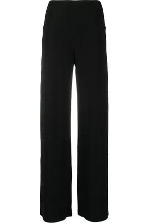 Norma Kamali Bukser, Dame, Sort, M, Polyester, Sorte Brede Benbukser