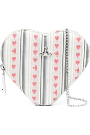 Vivienne Westwood Taske, Dame, Flerfarvet, ONE SIZE, Uld, Stilfuld taske med kæde-link skulderrem