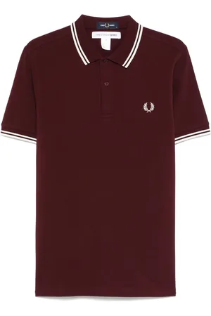 Comme des Garçons Top, Herre, Rød, S, Bomuld, Slogan Polo Shirt