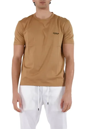 Dondup Top, Herre, Brun, M, Bomuld, Jersey T-shirt med slim fit