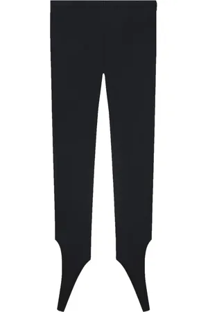 Courrèges Bukser, Dame, Sort, XS, Sort Broderet Logo Ankelrem Bukser