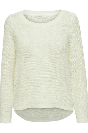 ONLY Strik, Dame, Hvid, M, Uld, Hvid Striktrøje Onlmara Life