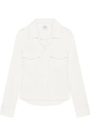 Courrèges Jakke, Dame, Hvid, S, Hvid Skjorte med Lommer