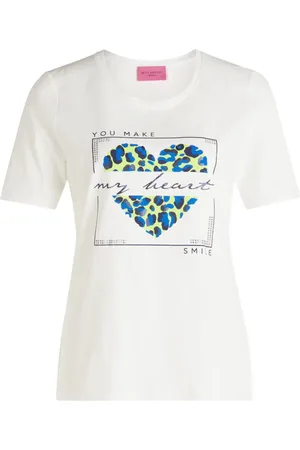 Betty Barclay Top, Dame, , M, Uld, Glitrende Basic T-shirt med Placering Design