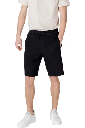 Armani Exchange Shorts, Herre, Sort, 2XL, Bomuld, Sorte snørebukser med lommer
