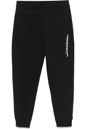 Calvin Klein Bukser, Herre, Sort, XL, Uld, Sorte Stilfulde Bukser