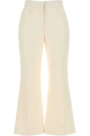 Jil Sander Bukser, Dame, Hvid, XS, Bomuld, Ivory Bomuld Pant til Kvinder