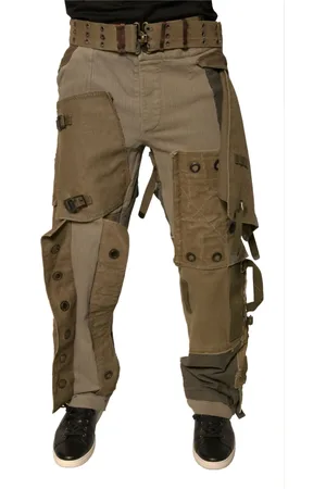 Dolce & Gabbana Bukser, Herre, , M, Vintage Patchwork Cargo Bukser med Applikationer
