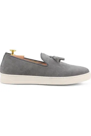 Duca Di Morrone Sko, Herre, Grå, 44 EU, Læder, Grå Ruskind Tassel Loafers