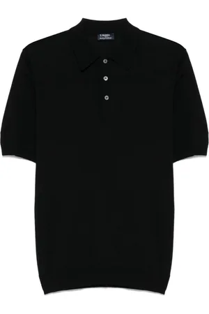 BARBA Top, Herre, Sort, M, Bomuld, Sort bomuldspolo med logo broderi