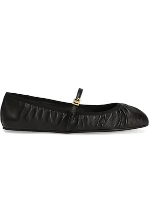 Dolce & Gabbana Sko, Dame, Sort, 37 1/2 EU, Læder, Sort Læder Side Spænde Sko
