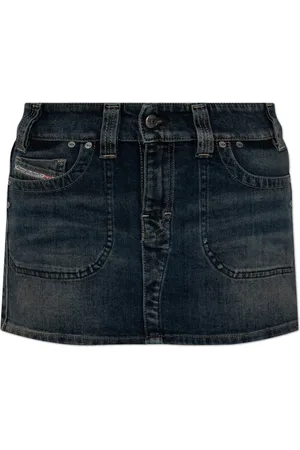 Diesel Nederdel, Dame, Blå, W27, Bomuld, Nederdel De-Rago-Re