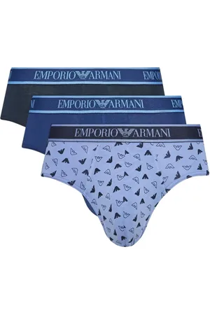 Emporio Armani Undertøj, Herre, Blå, M, Bomuld, Blå Bomuld Briefs Pakke