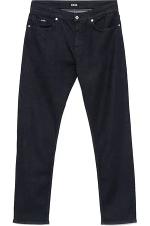 HUGO BOSS Jeans, Herre, Blå, W36, Bomuld, Slim Fit 