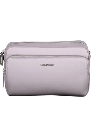 Calvin Klein Taske, Dame, Lilla, ONE SIZE, Uld, Lilla Skuldertaske med Lynlås Lukning