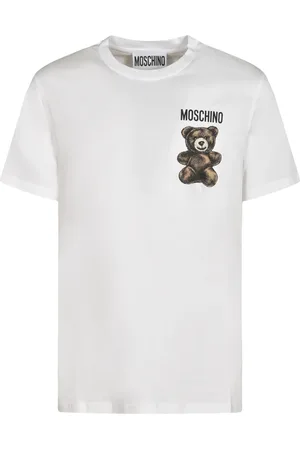 Moschino Top, Herre, Hvid, 2XL, Uld, Stilfulde T-shirts og Polos
