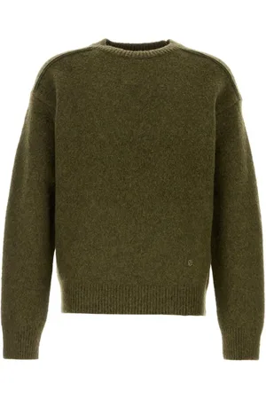 Burberry Strik, Herre, Grøn, XL, Uld, Kashmiruld Sweater Langærmet Mænd