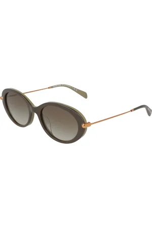 Michael Kors Tilbehør, unisex, Grøn, 53 MM, Uld, Elegant Oval Solbriller