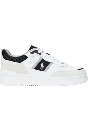 Ralph Lauren Sko, Herre, Hvid, 43 EU, Læder, Herre sporty hvid-sort-grå