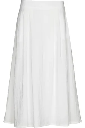 Marie Méro Nederdel, Dame, Hvid, 3XL, Hvid A-line Nederdel med Forlommer