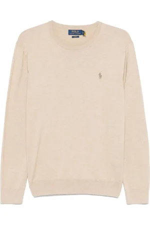 Ralph Lauren Strik, Herre, , S, Bomuld, Broderet Crew Neck Sweater