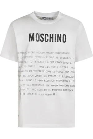 Moschino Top, Herre, Hvid, S, Uld, Stilfulde T-shirts og Polos