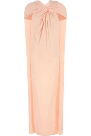 Jil Sander Kjole, Dame, Lyserød, S, Pastel Crepe Lang Kjole