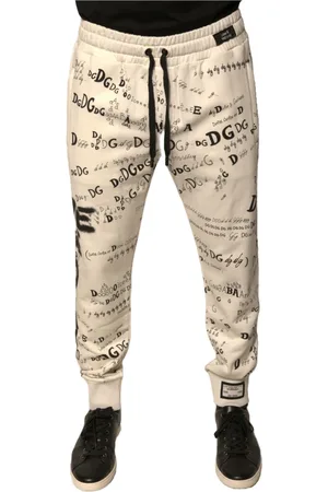 Dolce & Gabbana Bukser, Herre, , XL, Bomuld, Logo Detalje Bomuld Jogger Sweatpants