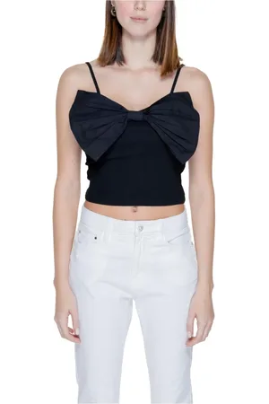 ONLY Top, Dame, Sort, S, Bomuld, Sort Tank Top med Sweetheart Halsudskæring