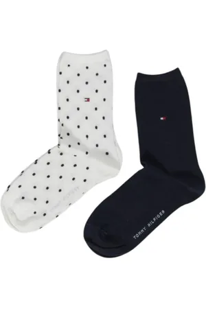 Tommy Hilfiger Undertøj, Dame, Flerfarvet, S, Bomuld, Polka Dot Crew Socks 2 par