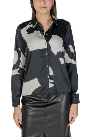 ONLY Bluser & Skjorter, Dame, Flerfarvet, XS, Polyester, Elegant V-Neck Langærmet Skjorte