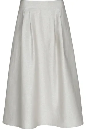 Marie Méro Nederdel, Dame, Grå, 2XL, Elegant A-line lurex nederdel