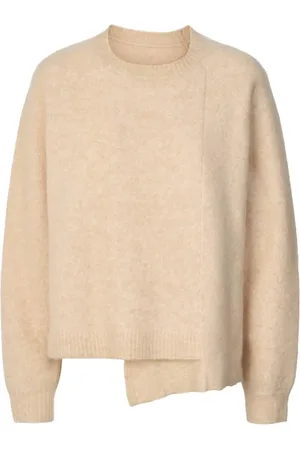 Rabens Saloner Strik, Dame, , S, Uld, Blød Strik Box Sweater Buttercream
