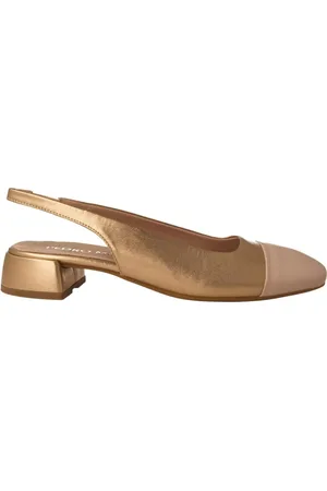 Pedro Miralles Sko, Dame, Lyserød, 40 EU, Uld, Metallic guld slip-on sko med nøgen tå