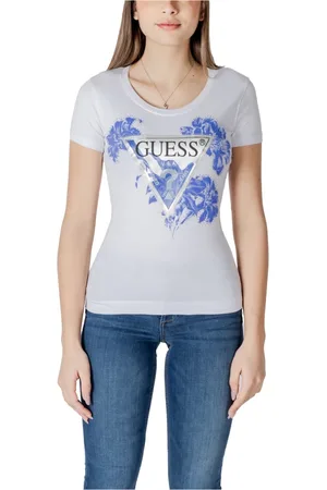 Guess Top, Dame, Hvid, S, Uld, Stilfuld Trykt T-shirt til Kvinder