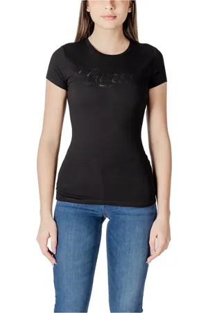 Guess Top, Dame, Sort, XS, Bomuld, Sort Blomstret T-shirt
