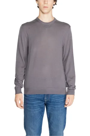 Armani Exchange Strik, Herre, Grå, 2XL, Uld, Herre Strikvarer Efterår/Vinter Kollektion