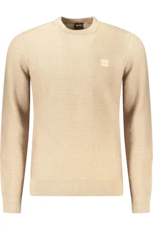 HUGO BOSS Strik, Herre, , 2XL, Uld, Kontrastfuld Crew Neck Sweater