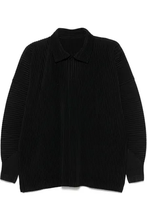 Issey Miyake Top, Herre, Sort, M, Oktober Polo Shirt