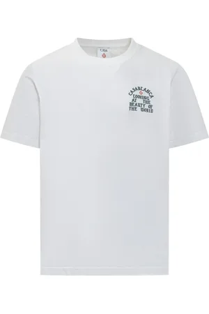 Casablanca Top, Herre, Hvid, L, Bomuld, Hvid Bomuld T-shirt og Polo