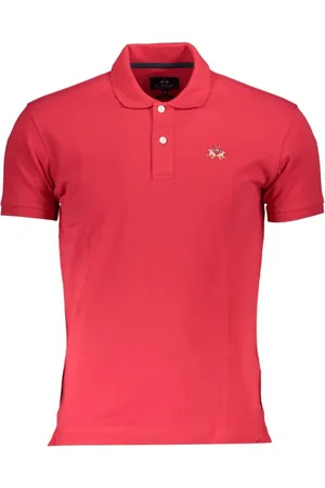 La Martina Top, Herre, Rød, S, Rød Polo T-shirt med korte ærmer