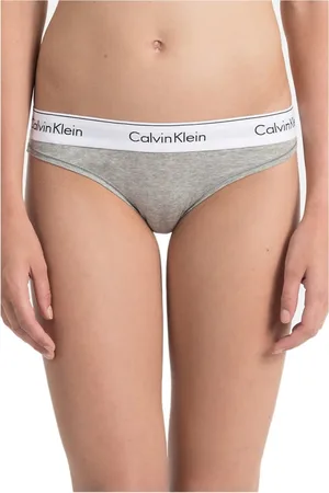 Calvin Klein Undertøj, Dame, Grå, L, Bomuld, Grå Bomuld Blandingsmodal Hipster Undertøj